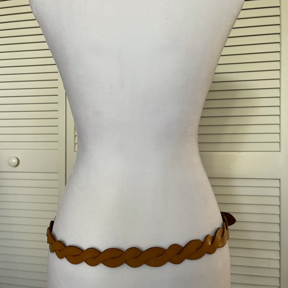 Leather braided belt - Picture 4 of 6